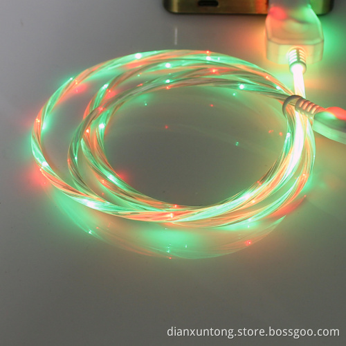Flowing LED Light Mobile Phone Data Cable